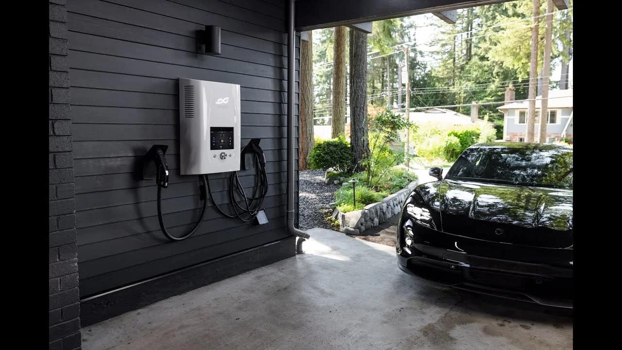 ev Charger in a garage Luminous llc