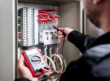 Electrician working project board in new jersey