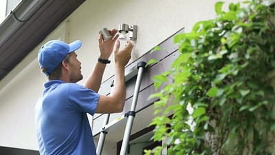 Electrician repairing electrical light in new jersey