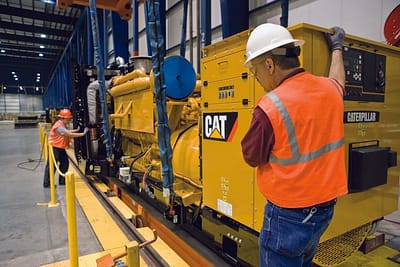 Electrician repairing electrical Generator in new jersey Luminous llc